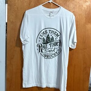 Bella Canvas White Graphic Tee with Black Design